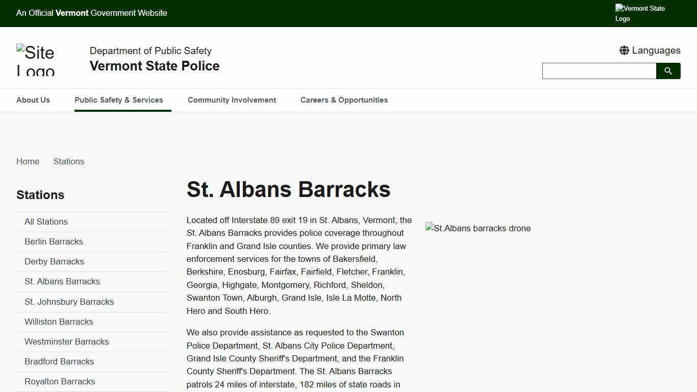 St. Albans Barracks | Vermont State Police
